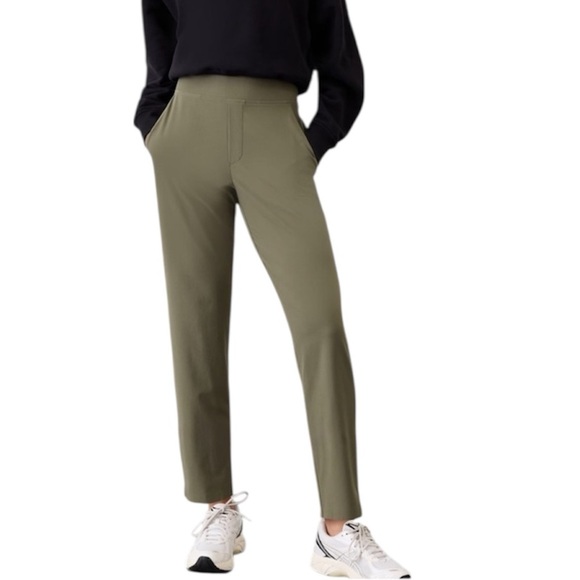 Athleta Pants - SOLD Athleta | Women’s Moss Green Brooklyn Ankle Pants Size 4 Tall